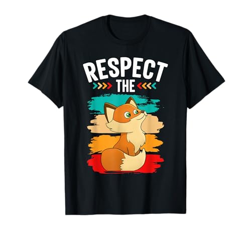 Respektiere den Fox Kinder Fox T-Shirt Respektiere den Fox Kinder Fox T-Shirt von Kids Fox Boys & Girls Motif