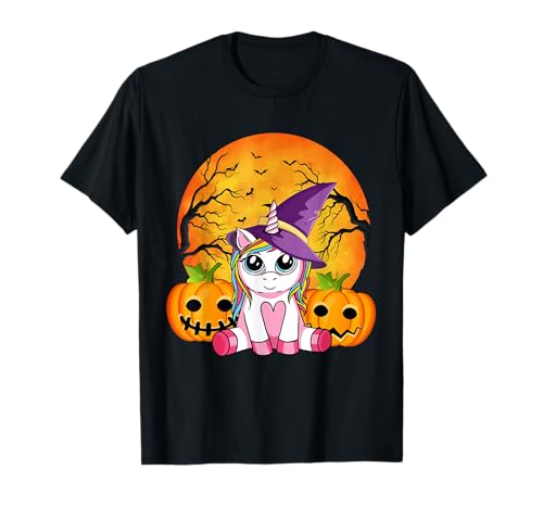 Süßes Halloween Mädchen Frauen Kürbis Einhorn Halloween T-Shirt Süßes Halloween Mädchen Frauen Kürbis Einhorn Halloween T-Shirt von Kids Girls Halloween Gifts Unicorn Pumpkin