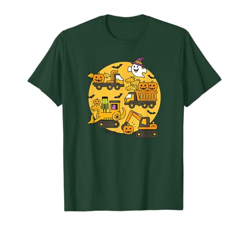 Halloween Trucks Kürbis Geist Kostüm für Kinder T-Shirt Halloween Trucks Kürbis Geist Kostüm für Kinder T-Shirt von Kids Halloween Construction Truck