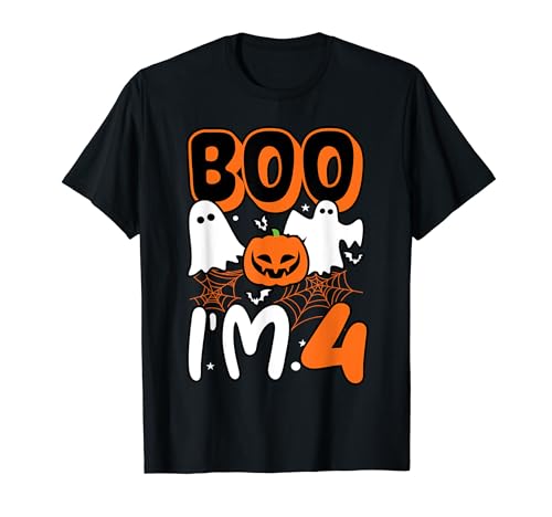 Für 4 Jahre altes Kind Geburt Lustig Faul Gruselig Halloween T-Shirt Für 4 Jahre altes Kind Geburt Lustig Faul Gruselig Halloween T-Shirt von Kids Halloween Gift For Trick Or Treating Age 4