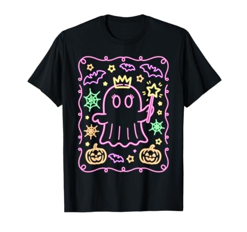 Niedliche Halloween Mädchen Rosa Geist Fee Prinzessin Kürbis Lustig T-Shirt von Kids Halloween Shirt Company LLC