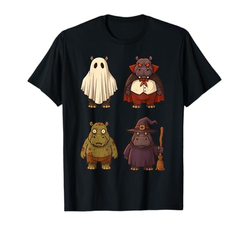 Nilpferd Halloween Lustiges Kostüm für Jungen & Mädchen T-Shirt von Kids Hippo Halloween Clothing Tee