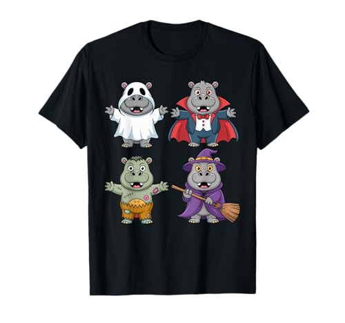 Lustiges Nilpferd Geist Hexe Zombie Halloween Kostüm Jungen Mädchen T-Shirt Lustiges Nilpferd Geist Hexe Zombie Halloween Kostüm Jungen Mädchen T-Shirt von Kids Hippo Halloween Toddler Tee