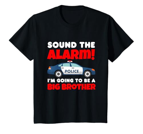 Kinder Kinder, ich werde EIN großer Bruder, Polizeiauto, Babyenthüllung T-Shirt Kinder Kinder, ich werde EIN großer Bruder, Polizeiauto, Babyenthüllung T-Shirt von Kids I'm Going To Be A Big Brother Apparel