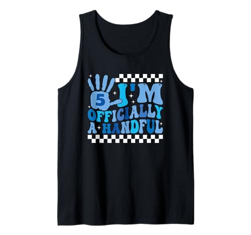 Kids I'm Officially A Handful Party zum 5. Geburtstag, lustiger Junge Tank Top von Kids I'm Officially a Handful 5th Birthday Party