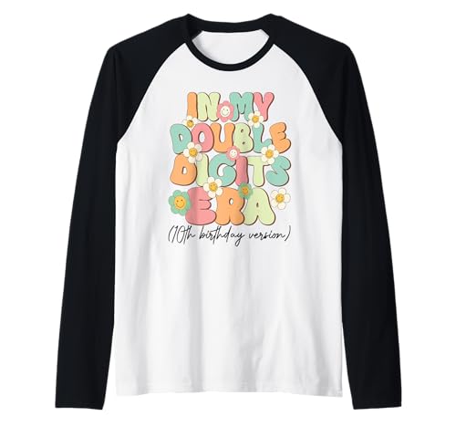 Kids In My Double Digits Era, 10. Geburtstag Version Groovy Raglan Kids In My Double Digits Era, 10. Geburtstag Version Groovy Raglan von Kids In My Double Digits Era,10th Birthday