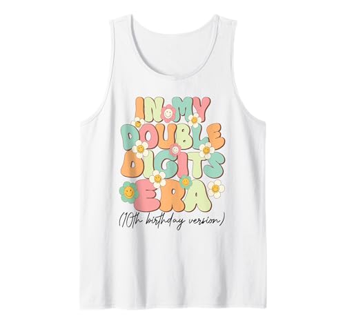 Kids In My Double Digits Era, 10. Geburtstag Version Groovy Tank Top Kids In My Double Digits Era, 10. Geburtstag Version Groovy Tank Top von Kids In My Double Digits Era,10th Birthday