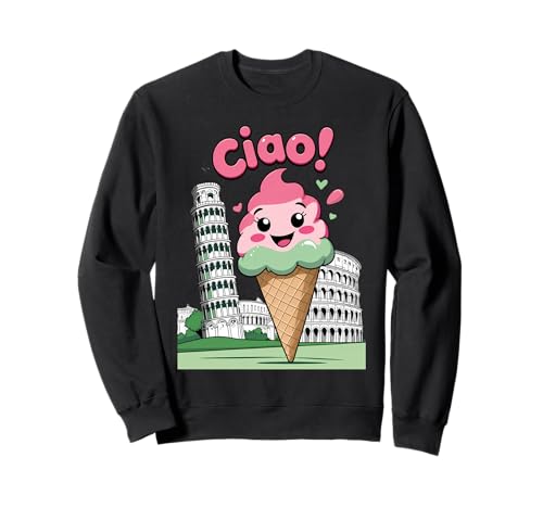 Ciao! Niedliches italienisches Gelati-Kolosseum Rom Kinder Jungen oder Mädchen Sweatshirt Ciao! Niedliches italienisches Gelati-Kolosseum Rom Kinder Jungen oder Mädchen Sweatshirt von Kids Italy Souvenir Leaning Tower Pisa Ice Cream