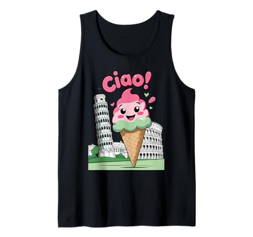 Ciao! Niedliches italienisches Gelati-Kolosseum Rom Kinder Jungen oder Mädchen Tank Top Ciao! Niedliches italienisches Gelati-Kolosseum Rom Kinder Jungen oder Mädchen Tank Top von Kids Italy Souvenir Leaning Tower Pisa Ice Cream
