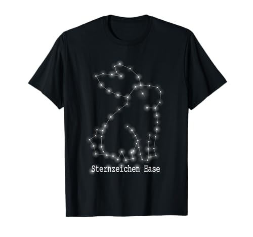 Hase mein Sternzeichen Sternbild Damen Mädchen Kinder 2023 T-Shirt Hase mein Sternzeichen Sternbild Damen Mädchen Kinder 2023 T-Shirt von Kids Kinder Hasen Kaninchen Sterne Sternzeichen