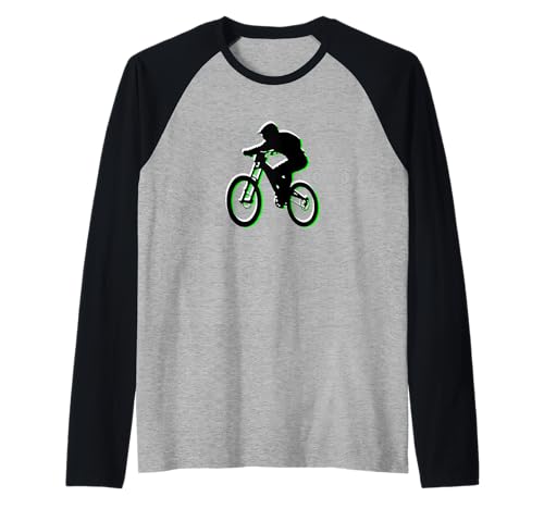Herren Mountainbike MTB Downhill Biking Radfahren Biker Jungen Kinder Raglan Herren Mountainbike MTB Downhill Biking Radfahren Biker Jungen Kinder Raglan von Kids MTB Tees