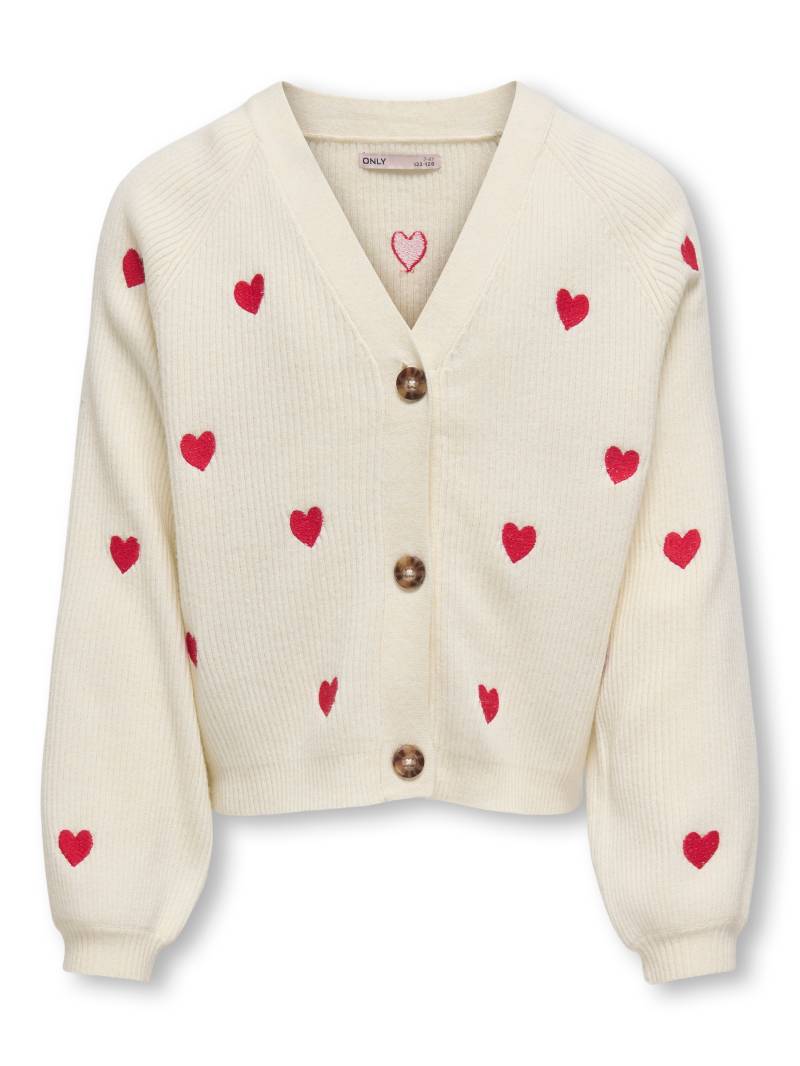 KIDS ONLY Strickjacke "KOGDANA LIFE LS HEART VNECK CARDIGAN KNT", 1 Stk. von Kids Only