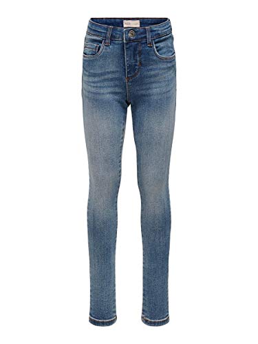 ONLY Kids Mädchen Skinny Fit Jeans im 5-Pocket-Style Medium Blue Denim 152 von ONLY