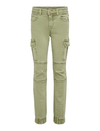 ONLY Mädchen Konmissouri Reg ANK Life Cargo PNT Noos Jeans, Oil Green, 134 EU von ONLY