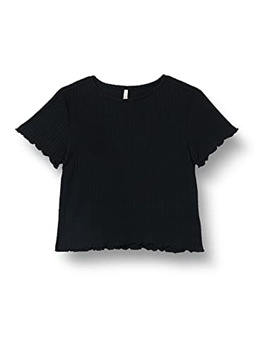 Kids Only Mädchen Konnella S/S O-hals Top Noos Jrs T Shirt, Schwarz, 158-164 EU von ONLY