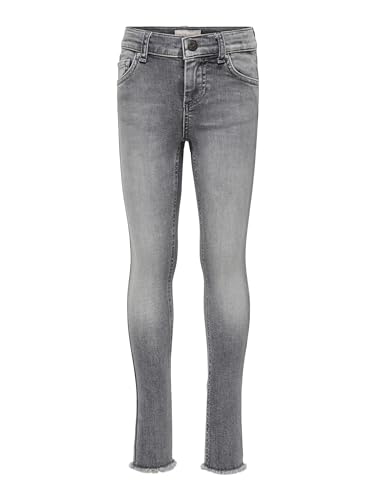 ONLY Mädchen Konblush Skinny Raw 0918 Jeans, Grey Denim, 122 EU von ONLY