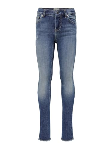 ONLY Mädchen Konblush Skinny Raw 1303 Jeans, Medium Blue Denim, 122 EU von ONLY