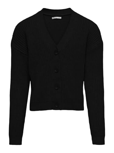 Kids Only Mädchen Strickjacke KOGPIUMO L/S Button UP Cardigan, Größe:146/152, Farbe:Black von Kids Only