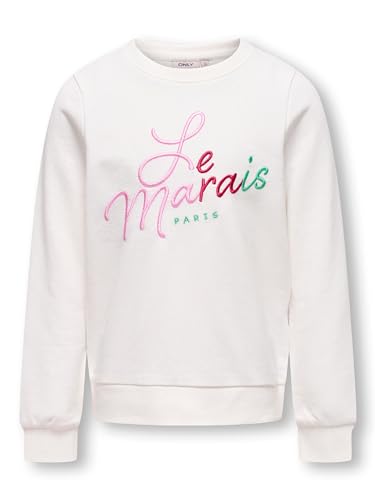 Kids Only Mädchen Sweatshirt KOGHERO L/S O-Neck UB SWT, Größe:134/140, Farbe:Cloud Dancer von Kids Only