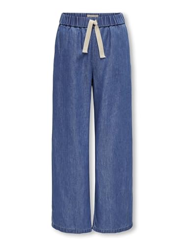 Kids Only Mädchen Wide Leg Jeans KOGBEA Palazzo DNM Pant, Größe:158, Farbe:medium Blue Denim von Kids Only