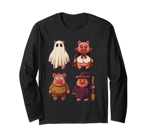 Lustiges Schwein Geist Hexe Zombie Halloween Kostüm Jungen & Mädchen Langarmshirt Lustiges Schwein Geist Hexe Zombie Halloween Kostüm Jungen & Mädchen Langarmshirt von Kids Pig Halloween Clothing Tee