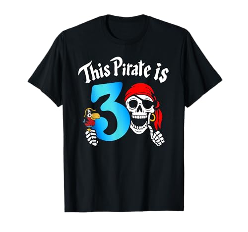 Piratenparty für Kinder, 3. Geburtstag, Jungen, Kleinkinder, Familie T-Shirt Piratenparty für Kinder, 3. Geburtstag, Jungen, Kleinkinder, Familie T-Shirt von Kids Pirate Birthday Party Outfit 3 Years