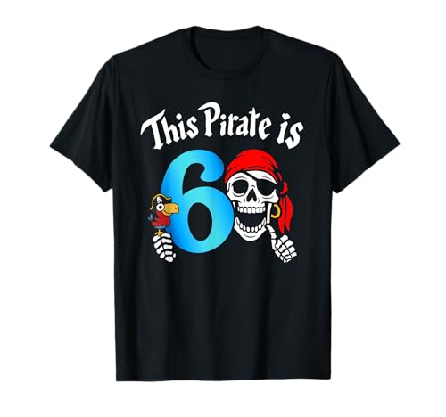 Piratenparty für Kinder, 6. Geburtstag, Jungen, Kleinkinder, Familie T-Shirt von Kids Pirate Birthday Party Outfit 6 Years
