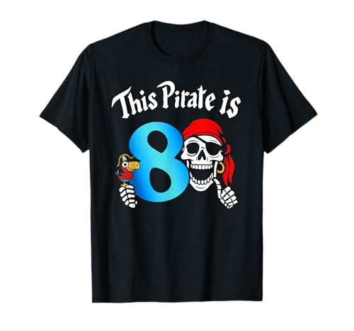 Piratenparty zum 8. Geburtstag für Jungen, Kleinkinder, Familie T-Shirt Piratenparty zum 8. Geburtstag für Jungen, Kleinkinder, Familie T-Shirt von Kids Pirate Birthday Party Outfit 8 Years