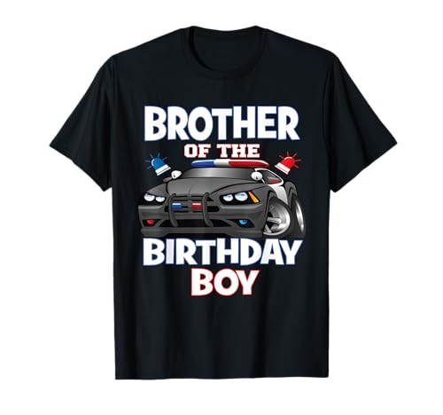 Brother Of The Birthday Boy Polizist Officer Party T-Shirt Brother Of The Birthday Boy Polizist Officer Party T-Shirt von Kids Police Birthday Matching Family Gifts