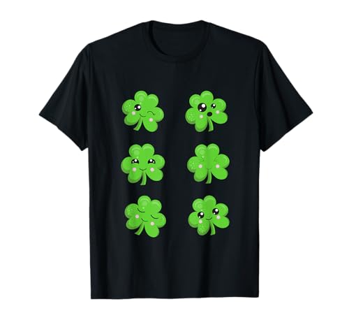 Kinder St. Patricks Day niedliches lustiges Kleeblatt Kawaii T-Shirt von Kids Saint Patricks Day Cute and Funny Shamrock