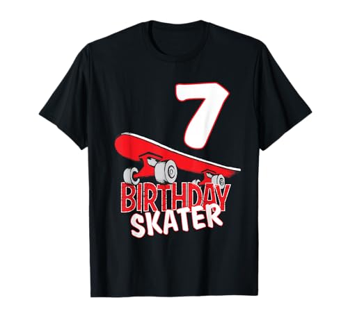 7. Geburtstag Skater Kinder Skate Park Liebhaber B-Day Party T-Shirt 7. Geburtstag Skater Kinder Skate Park Liebhaber B-Day Party T-Shirt von Kids Skateboard Theme Matching Family Gifts