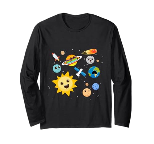 Kinder Sonnensystem – Sonne & Planeten Weltraum Astronomie Geschenk Langarmshirt Kinder Sonnensystem – Sonne & Planeten Weltraum Astronomie Geschenk Langarmshirt von Kids Solar System Designs