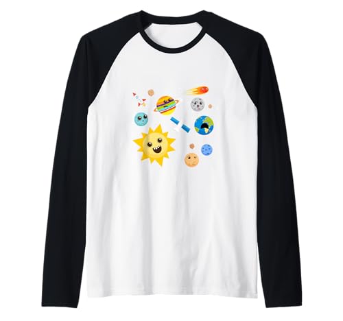 Kinder Sonnensystem – Sonne & Planeten Weltraum Astronomie Geschenk Raglan Kinder Sonnensystem – Sonne & Planeten Weltraum Astronomie Geschenk Raglan von Kids Solar System Designs