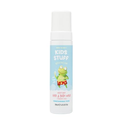Kids Stuff Wacky Whip Bade- und Duschschaum mit Erdbeerduft 200ml (Blau) von Kids Stuff