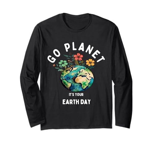 Kids Cute Earth Day Go Planet It's Your Earth Day Kleinkind Junge Langarmshirt Kids Cute Earth Day Go Planet It's Your Earth Day Kleinkind Junge Langarmshirt von Kids Toddlers Boys Girl Happy Earth Day 2023 Gifts