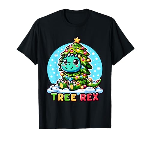 Weihnachts-T-Rex Süßes Kinder, Mädchen Junge Weihnachtsshirt T-Shirt Weihnachts-T-Rex Süßes Kinder, Mädchen Junge Weihnachtsshirt T-Shirt von Kids Weihnachten Tree Rex Weihnachtshirt Geschenke