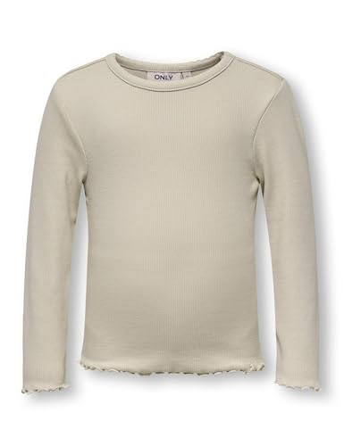 Kids mini girl Mädchen Kmgtrinny Life SLD Ls Oneck Top JRS Noos, Pumice Stone, 122 von Kids mini girl