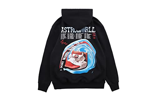 Kids see ghosts Herren Rapper Hoodies Hip Hop Gedruckt Casual Oversized Streetwear Swaetshirt Mit Kapuze Schwarz,L von Kids see ghosts