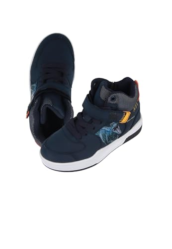 Kids2Go Jurassic World High Cut Jungen Sneaker mit praktischen Reißverschluss an der Seite | in Größen 30 von Kids2Go