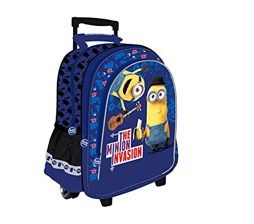 Schulrucksack & Trolley - Minions Ich einfach unverbesserlich Schulrucksack mit Reflektor Tasche Trolleytasche Rucksack Trolly + Sticker von Kids4shop von kids4shop