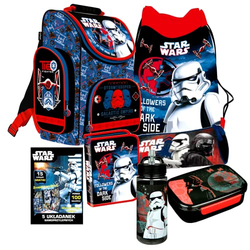 Star Wars Clone 7 Teile Schulranzen Ranzen Tornister Rucksack Tasche Federmappe Set inklusive Sticker-von-Kids4shop von kids4shop