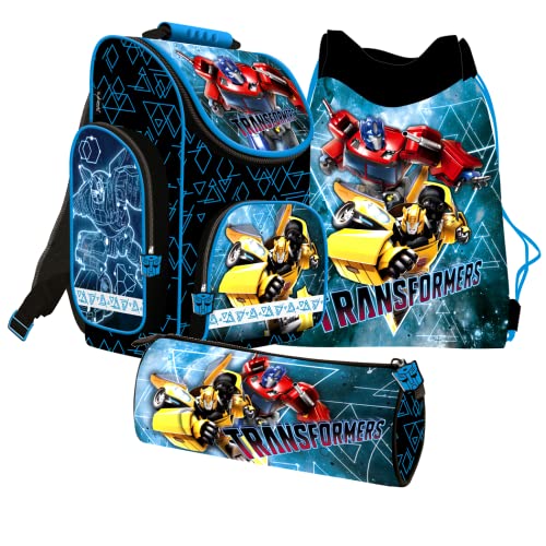 Transformers 3 Teile SCHULRANZEN Set Ranzen TORNISTER Schultasche mit Sticker-von-Kids4shop von Kids4shop