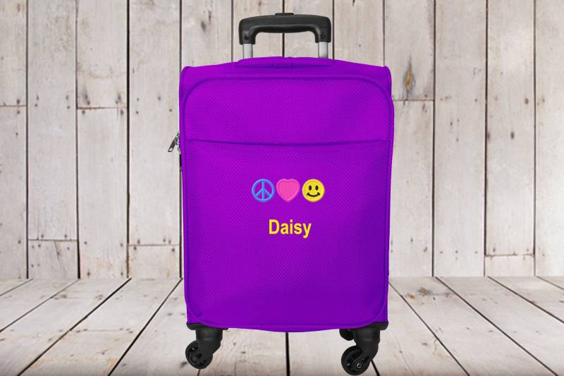 Kinder Kleine Spinner Handgepäck Personalisiert Mit Mädchen Stickerei Bilder von KidsTravelZone
