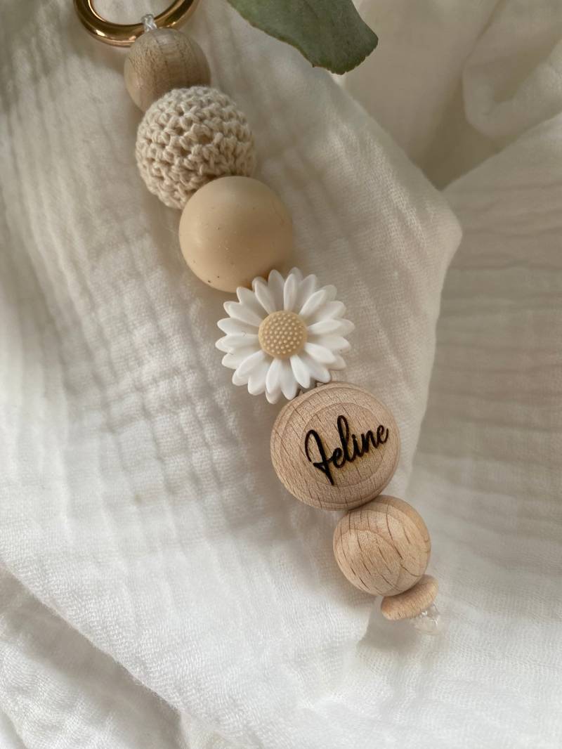 Schlüsselanhänger Taschenanhänger Personalisiert Holz Natur Blume Schlüsselanhänger Taschenanhänger Personalisiert Holz Natur Blume von Kidsconcept20