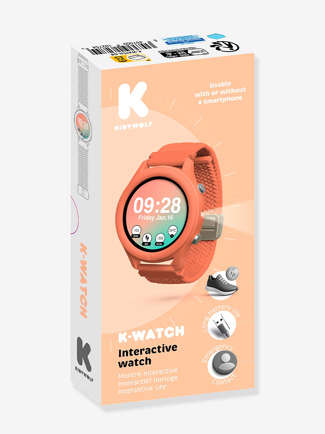 Kinder Armbanduhr interaktive Uhr K-Watch KIDYWOLF von Kidywolf