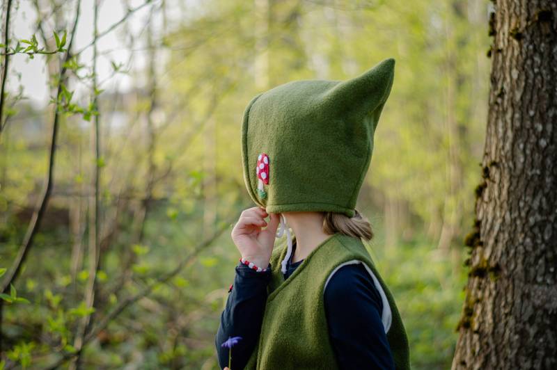 Sofort Lieferbar Pixie Pilz Hut Moosgrün Fliegenpilz Herbst Kinder Erwachsene Halloween Kostüm Wald Cosplay von KidzAndCostumes