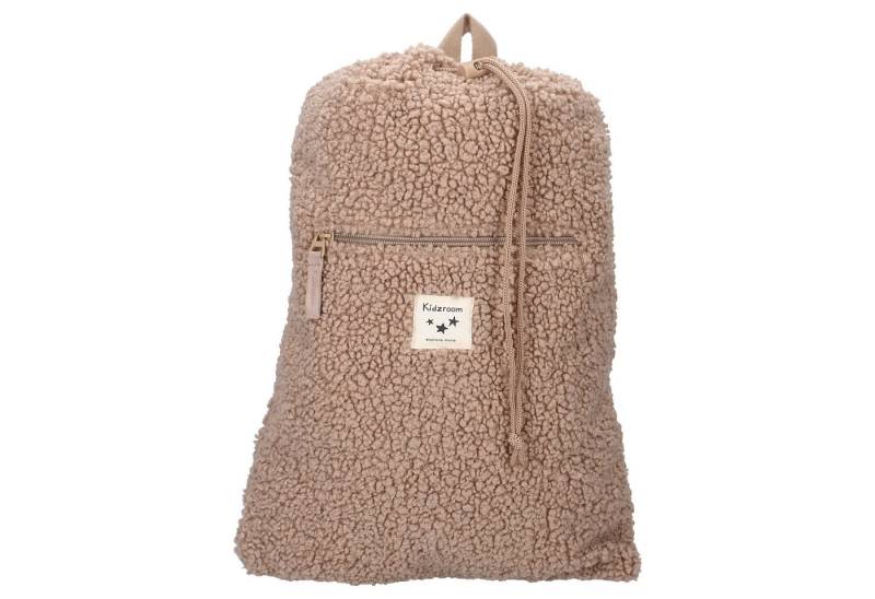 Kidzroom Kinderrucksack Teddy in Town – Beige Beutel aus flauschigem Teddy-Stoff von Kidzroom