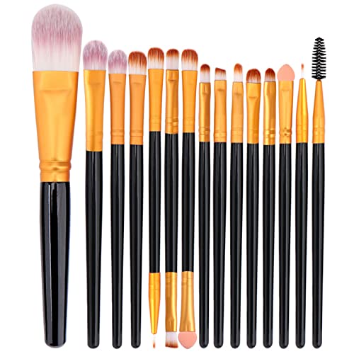 15Pcs Makeup Brushes Set Blending Brush Face Powder Blusher Concealer Lidschatten Lippenstift Make Up Pinsel Set Augen Make-up Pinsel Set Professionelle Make-up Pinsel Set Makeup Pinsel Set Augen Set von KieTeiiK