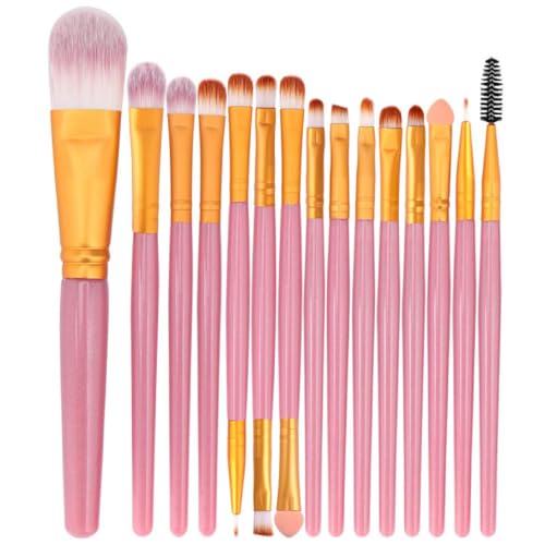 15Pcs Makeup Brushes Set Blending Brush Face Powder Blusher Concealer Lidschatten Lippenstift Make Up Pinsel Set Augen Make-up Pinsel Set Professionelle Make-up Pinsel Set Makeup Pinsel Set Augen Set von KieTeiiK