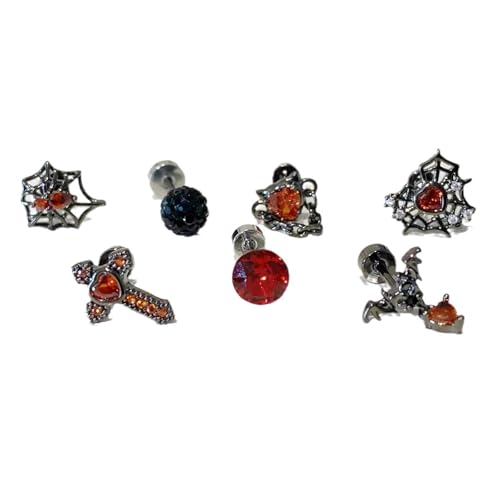 7pcs Benutzerfreundliche Materialien Ohrring Kollektion Mode Ohrhörer Schmuckohrringe Für Alltägliche Und Besondere Anlässe Spiders Webohrringe von KieTeiiK